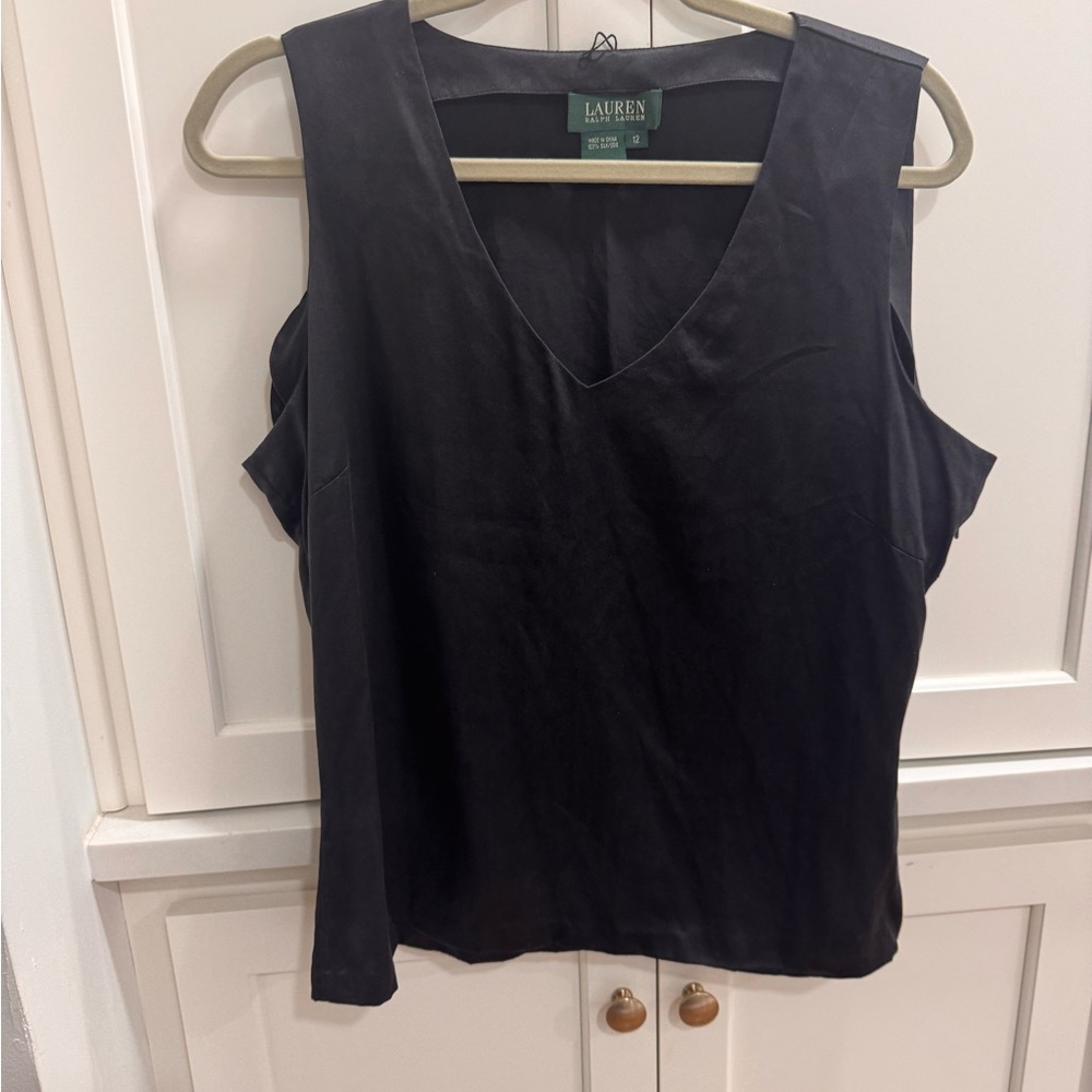 Ralph Lauren Black 100 % Silk Sleeveless Top 12